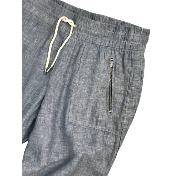 Athleta Chambray Blue Cabo Linen Jogger Pant Size 0 - Picture 5 of 10